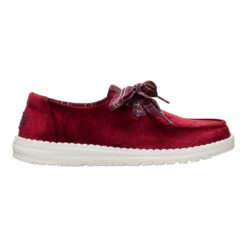 Wendy Holiday Bow - Burgundy -Austins Shoes Store 45369 605 WENDYHOLIDAYBOW BURGUNDY RIGHT SIDE conversion1