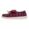 Wendy Holiday Bow - Red Plaid/Burgundy