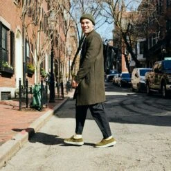 Wally Comf Suede - Dark Olive/Stone Grey -Austins Shoes Store FH25 HEYDUDE WALLY COMF 41975 3AF DarkOlive 00092